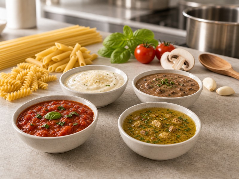 Espezialitate zaporetsuak sukaldaritza anitzeko pasta saltsa