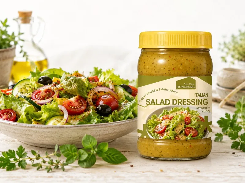 Zapore aberatsa Italiako belar entsalada janztea